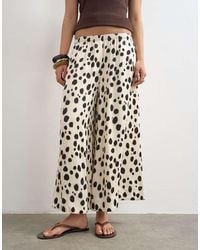 TOPSHOP - Satin Pull On A-line Wide Leg Trouser - Lyst