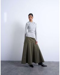 TOPSHOP - Drop Waist Full Circle Maxi Skirt - Lyst