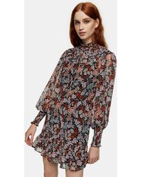 topshop floral tassel mini dress