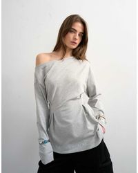 TOPSHOP - Cinch Off The Shoulder Top - Lyst