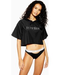 Calvin Klein Sweat à capuche court, - Noir