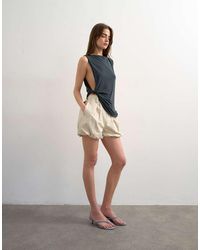 TOPSHOP - Bubble Hem Clean Shorts - Lyst