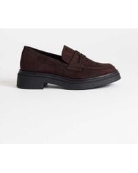 TOPSHOP - Cade Faux Suede Chunky Sole Loafers - Lyst