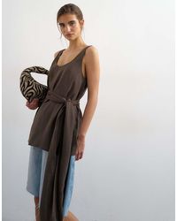 TOPSHOP - Tie Waist Scoop Cami - Lyst
