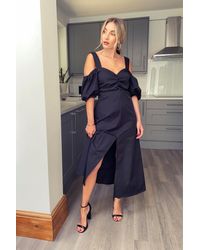 laser cut bardot prom dress
