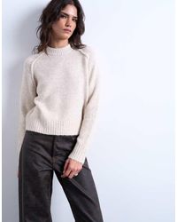 TOPSHOP - Knit Raglan Exposed Seams Sweater - Lyst
