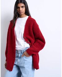 TOPSHOP - Knitted Oversized Ultimate Boyfriend Cardigan - Lyst