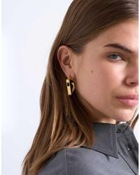 TOPSHOP - Perry Waterproof Stainless Steel Square Hoop Earring - Lyst