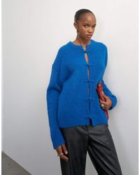 TOPSHOP - Knitted Premium Alpaca Blend Frogging Detail Cardigan - Lyst