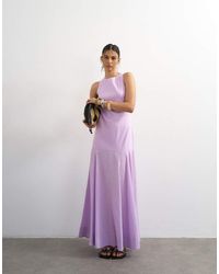 TOPSHOP - Dropped Waist Full Circle Hem Midi Dress - Lyst