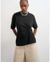 TOPSHOP - Twist Tuck Tee - Lyst