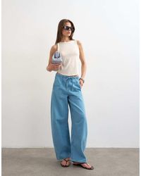 TOPSHOP - Pull On Barrel Jean - Lyst