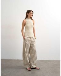TOPSHOP - Knitted Sleeveless Textured Grown On Singlet - Lyst