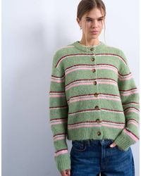TOPSHOP - Knitted Multi Stripe Cardigan - Lyst