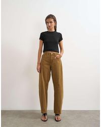 TOPSHOP - Barrel Mid Rise Jean - Lyst
