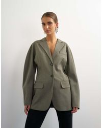 TOPSHOP - Co Ord Ovoid Sleeve Soft Silhouette Blazer-Neutral - Lyst