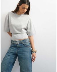 TOPSHOP - Structured Waist Tee - Lyst