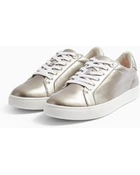 topshop curly lace up trainers