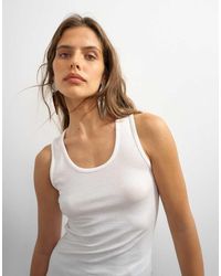 TOPSHOP - X Cara Scoop Neck Tank Top - Lyst