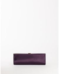 TOPSHOP - Ember Small Envelope Satin Clutch Bag - Lyst