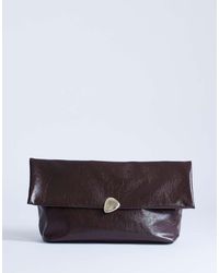 TOPSHOP - Gaia Large Clutch Bag With Hardware - Lyst