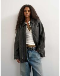 TOPSHOP - Faux Leather Cinch Waist Jacket - Lyst
