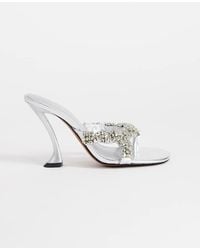 TOPSHOP - Natasha Embellished Mule High Heeled Sandals - Lyst