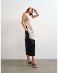 TOPSHOP - Linen A-line Culotte - Lyst