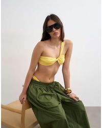 TOPSHOP - Tiana Bandeau Bikini Top With Twisted Strap - Lyst