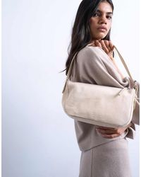 TOPSHOP - Stina Hair On Real Leather Shoulder Bag - Lyst
