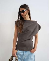 TOPSHOP - Co Ord Asymmetric Off Shoulder Top - Lyst