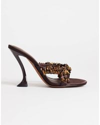 TOPSHOP - Natasha Embellished Mule High Heeled Sandal - Lyst