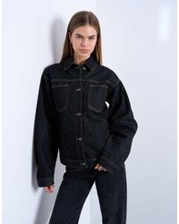 TOPSHOP - Denim Cinch Detail Shacket - Lyst