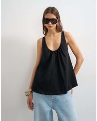 TOPSHOP - Scoop Neck Trapeze Top - Lyst