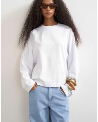 TOPSHOP - Curve Hem Raglan Sleeve Skater T-Shirt - Lyst