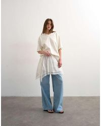TOPSHOP - Hanky Hem Mini Skirt With Heavy Embroidery - Lyst