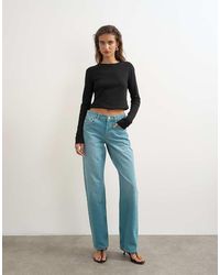 TOPSHOP - Ember Low Rise Relaxed Straight Leg Jeans - Lyst