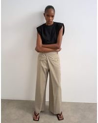 TOPSHOP - Wrap Over Tailored Trouser - Lyst