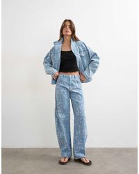 TOPSHOP - Barrel Mid Rise Jeans - Lyst