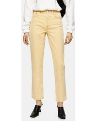 topshop sand straight jeans