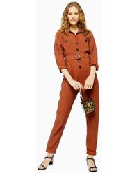 TOPSHOP Cupro Boiler Suit - Multicolour