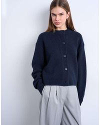 TOPSHOP - Knit Premium 100% Lambswool Cardigan - Lyst