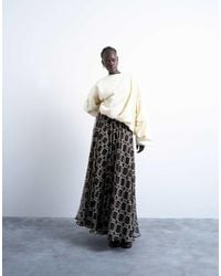 TOPSHOP - Check Print Full Circle Maxi Skirt - Lyst