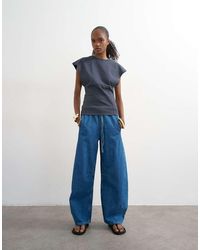 TOPSHOP - Pull On Barrel Jean - Lyst