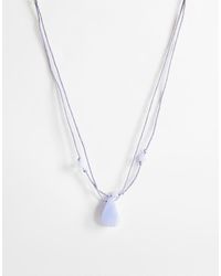 TOPSHOP - Ottie Cord Necklace With Semi Precious Stones - Lyst