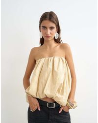 TOPSHOP - High Low Bubble Hem Bandeau - Lyst