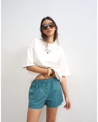 TOPSHOP - Poplin Stripe A Line Boxer Short - Lyst