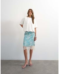 TOPSHOP - Bubble Hem Tee - Lyst