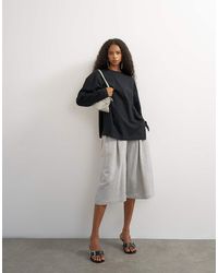 TOPSHOP - Long Sleeve Slouchy Skater Tee - Lyst