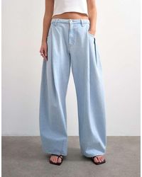 TOPSHOP - Cocoon Mid Rise Barrel Jeans - Lyst